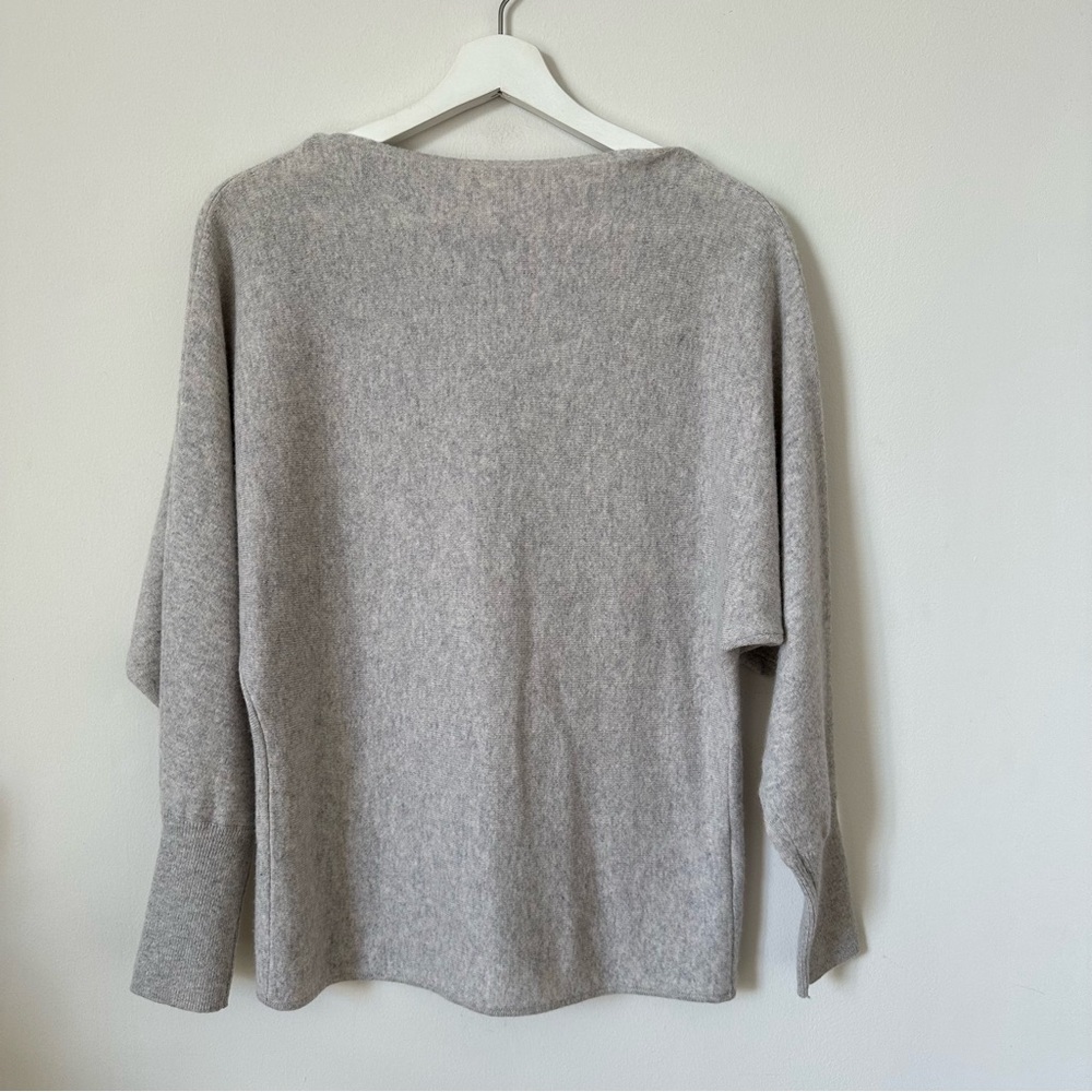 Club Monaco Cashmere Sweater Dolman Sleeve Boat Neck Gray Size M